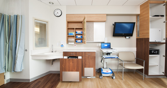 Custom Millwork in Hospital Patient Rooms