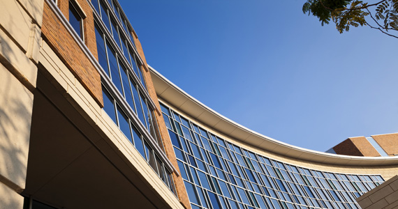 Curved Roof Structure of LEED Building