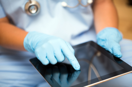Nurse on iPad