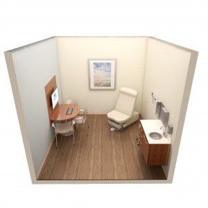 Patient Room 3d Rendering