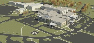 3D rendering of hospital