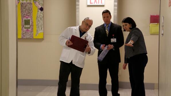 Array Team Choosing Flooring in Health Facility