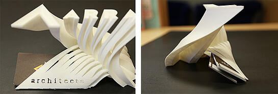 3D printed business card holder bird design