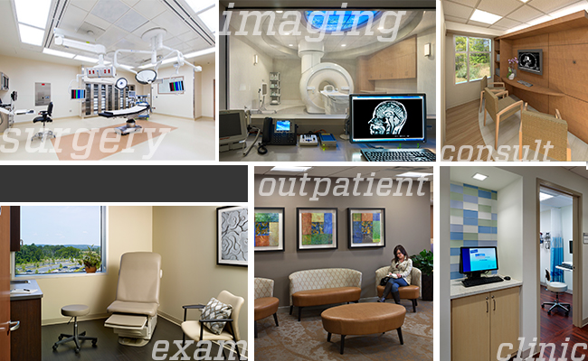 Picture Grid with Different Health Facilities