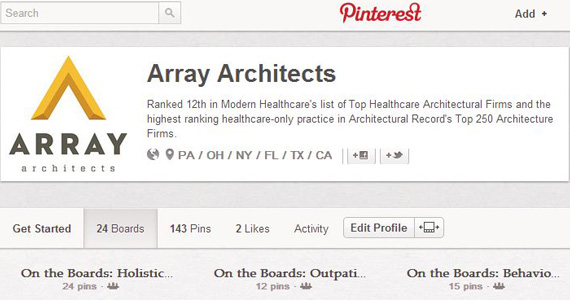 Array Architects Pinterest Screenshot