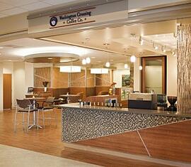 Hospital Reception with Tile and Wood 