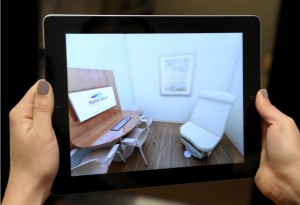 Ipad Screen showing augmented reality