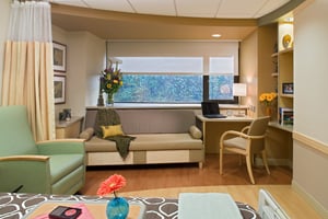 Private Hospital Room with Family Area