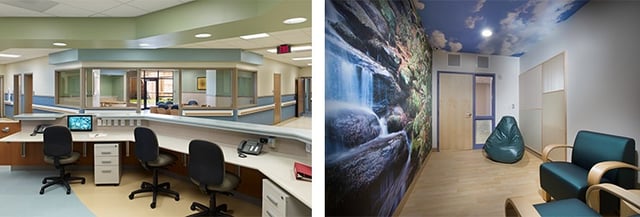 Hospital Reception Area and Seclusion Room