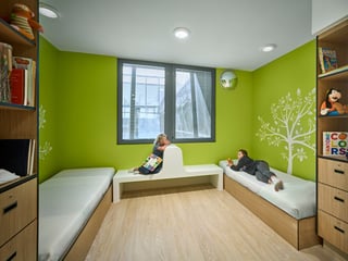 children in modern behavioral facility