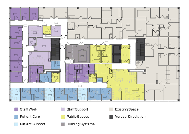 MedStar Colored Wayfinding floor Plan