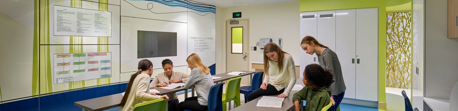 Six children studying in CNMC learning center