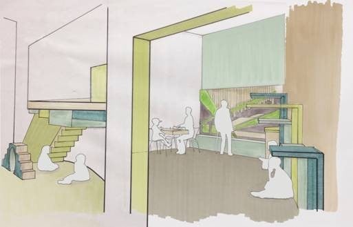 Sketch of Senior and Child Community Center Design